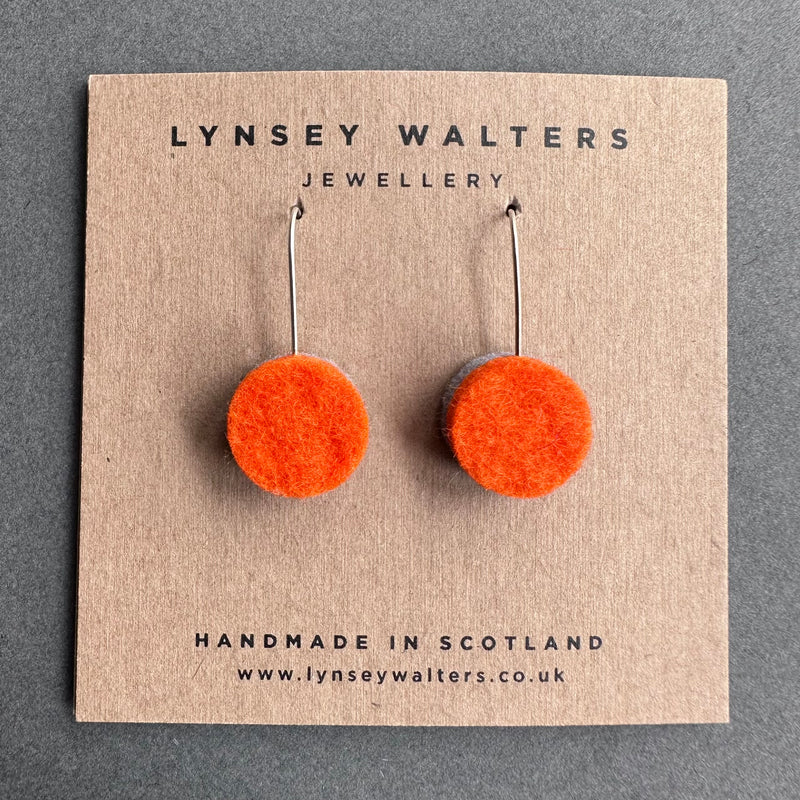 Dot Earrings 'Orange/Grey'