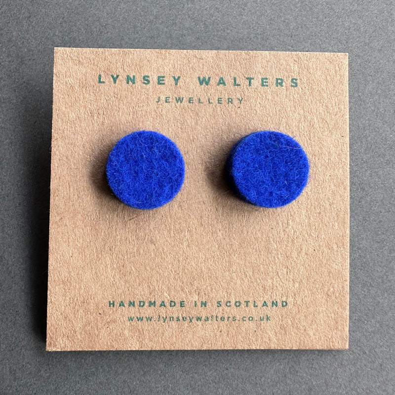 Colourful Stud Earrings 'Blue'