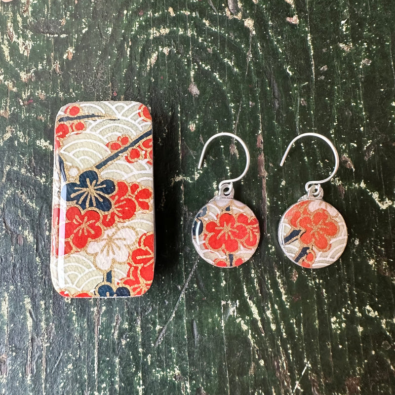 Sixpence Earrings & Teeny Tiny Tin Sweet Blossom