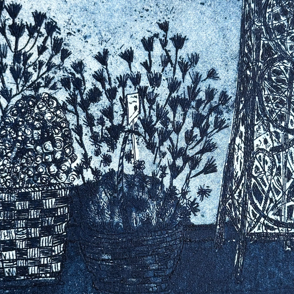 Etching - Dried Flowers - Unframed