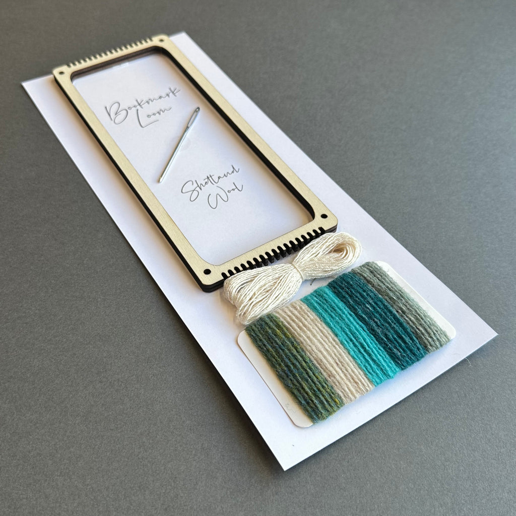 Bookmark Loom - Shetland Wool - Greens