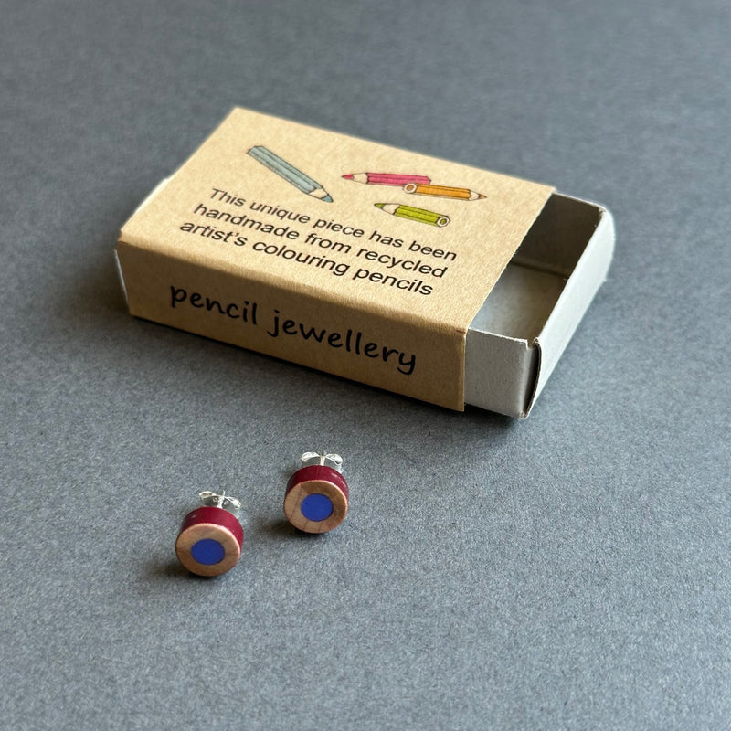 Pencil Stud Earrings - Lavender
