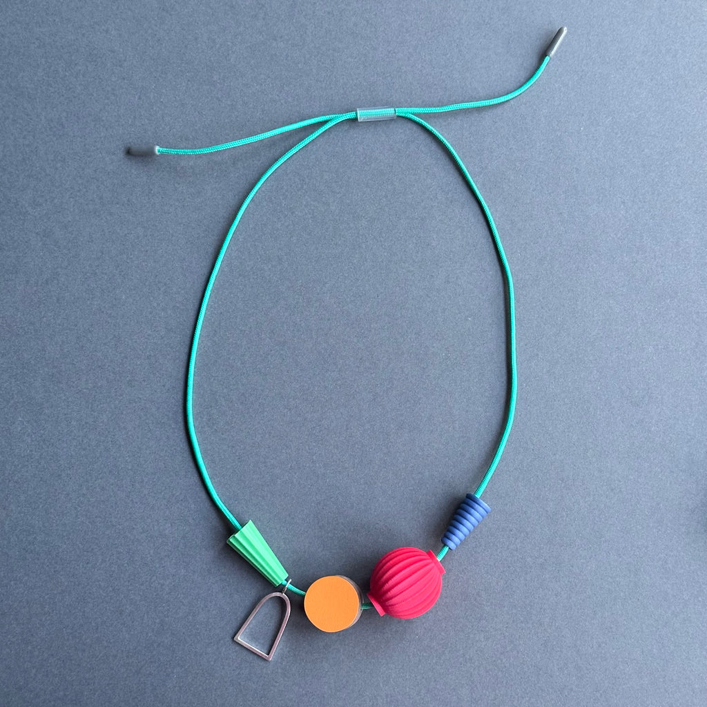 Shape & Form Necklace - Rhubarb, Pistachio & Lavender #2