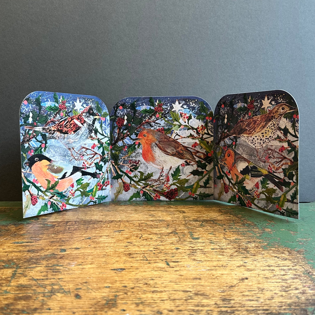 G/Card - Festive Birds - Large Fold Out Card
