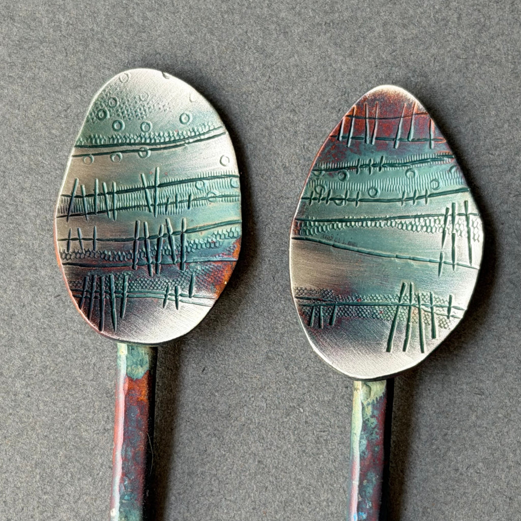 Spoon Set - Chased Silver Plate - In Vintage Box