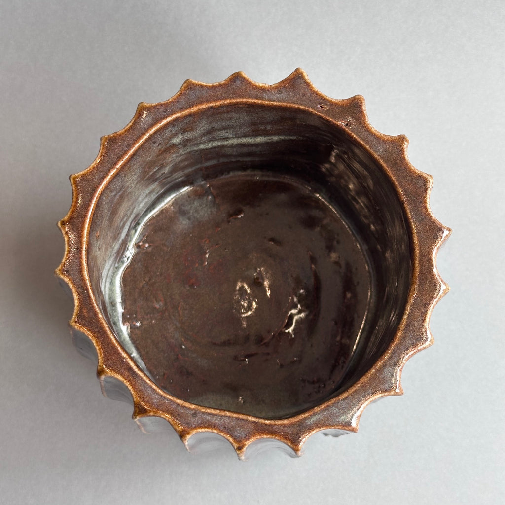 Kurinuki Planter - Iron Glaze #A