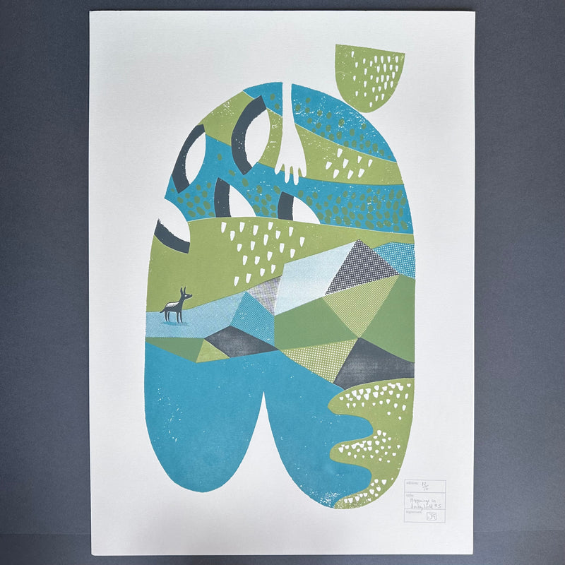 A2 - Happenings in Donkey World No.5 - Screen Print - Unframed