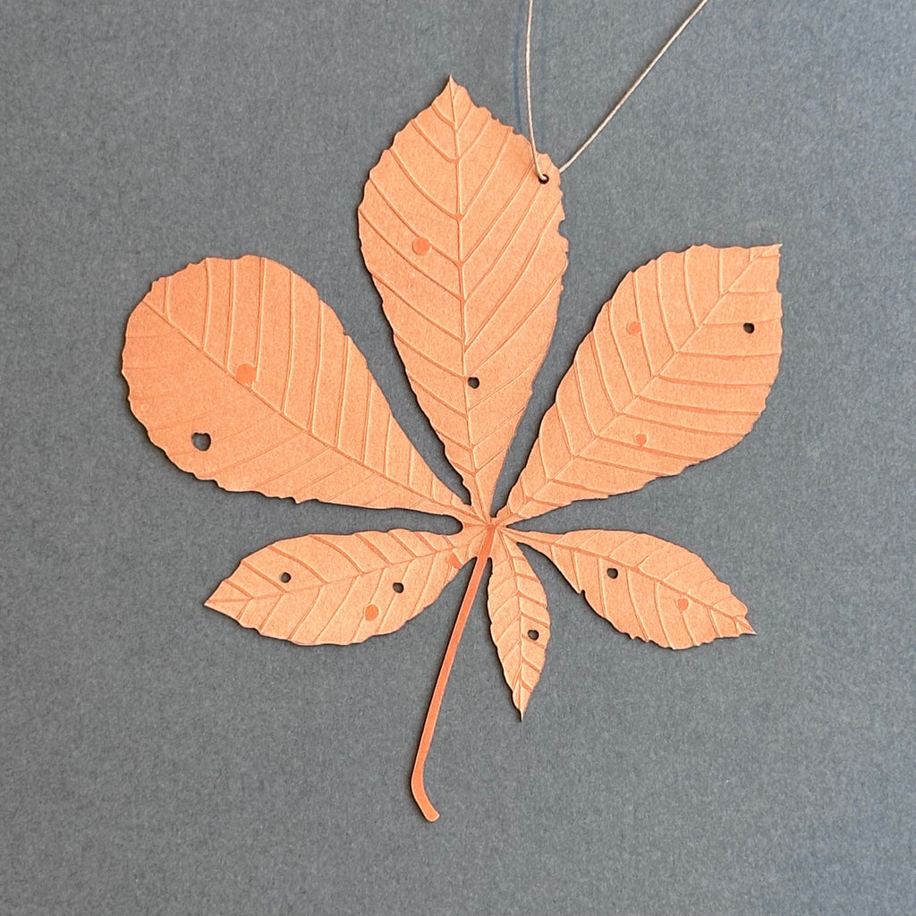 Single Horse Chestnut Leaf - Orange