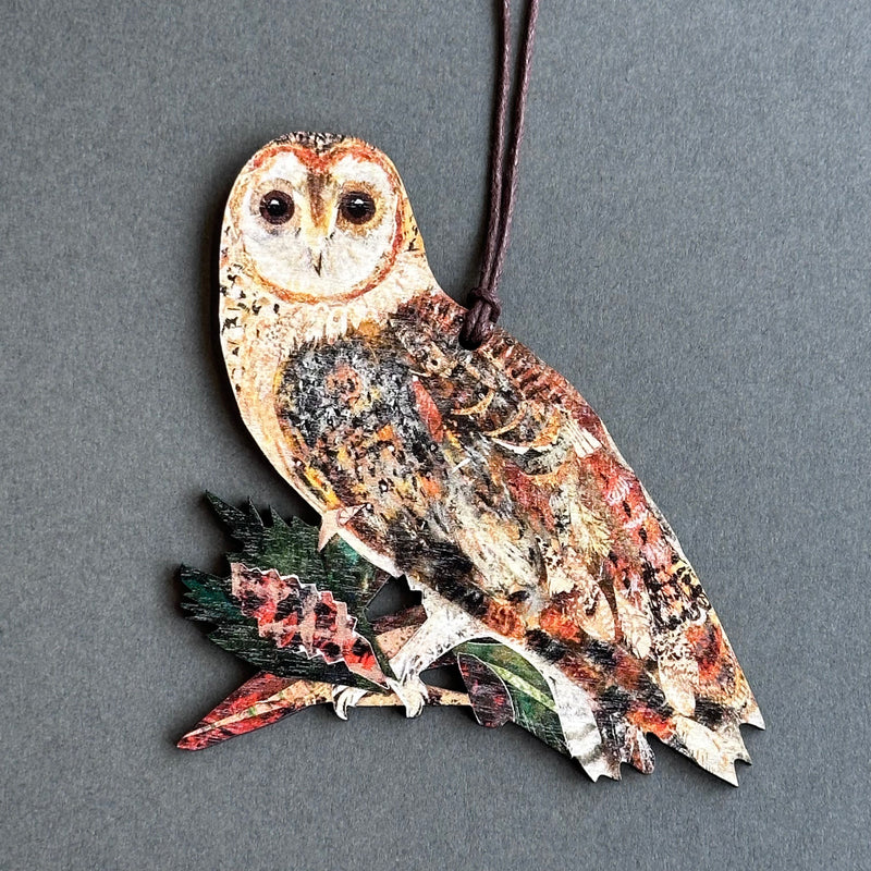Wooden Decoration - Woodland Owl
