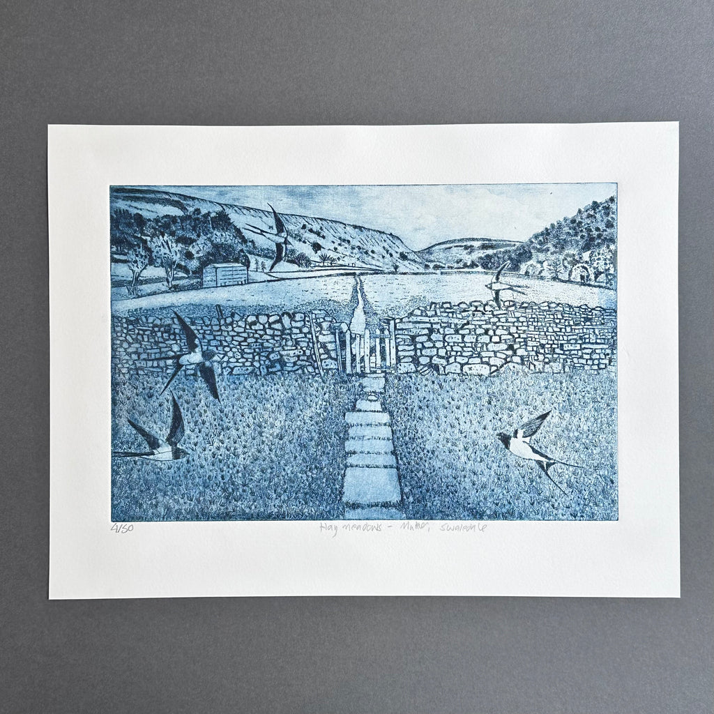 Etching - Hay Meadows - Unframed