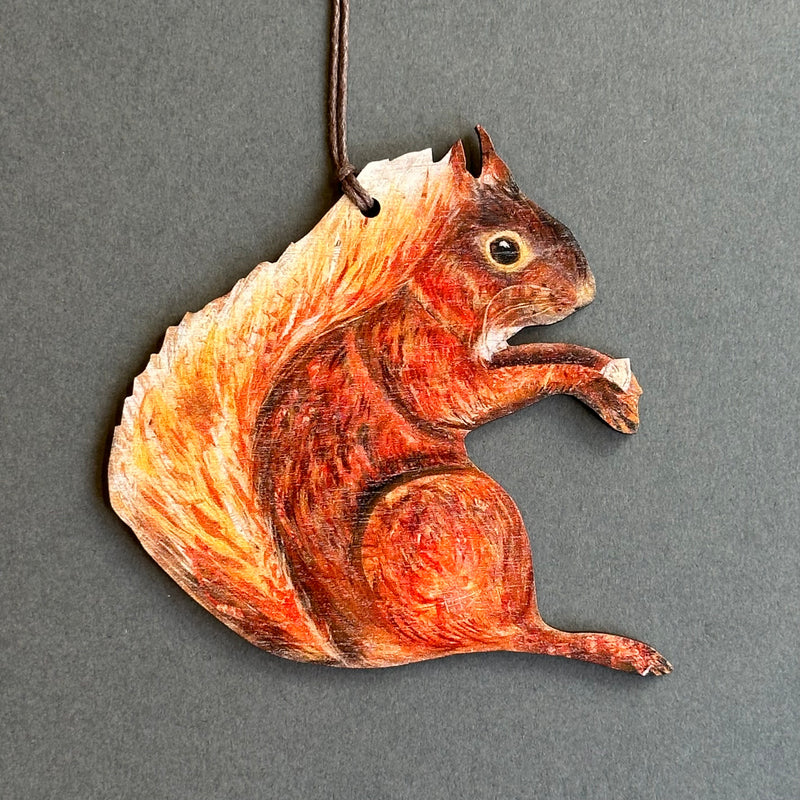 Wooden Decoration - Red Squirrel
