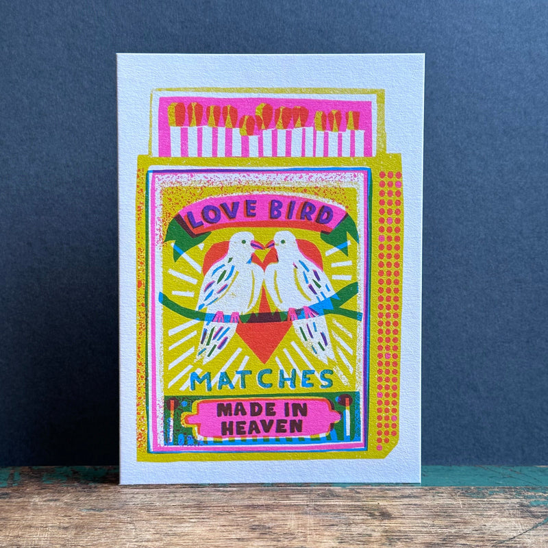 A6 G/Card 'Love Bird Matches'