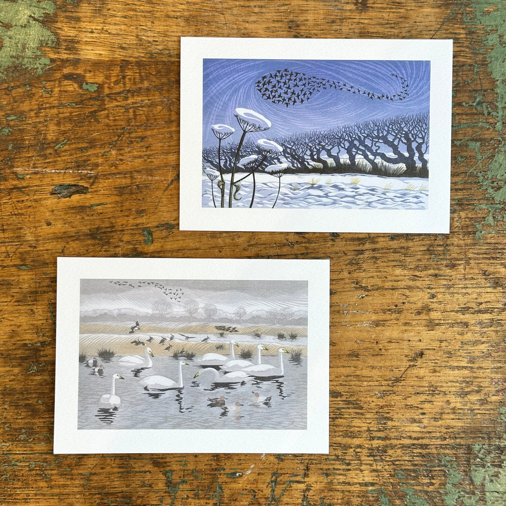 Notecards - Niki Bowers - Snow Starlings/Seven Swans