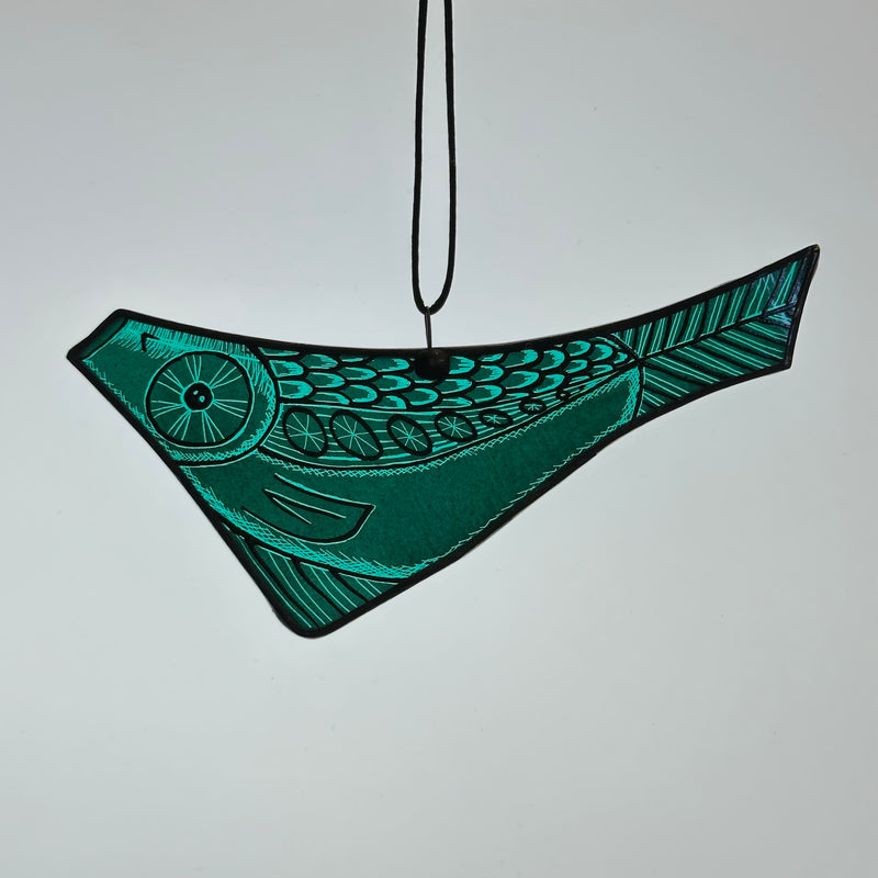 Stained Glass - Fish - Small (Jade) #B