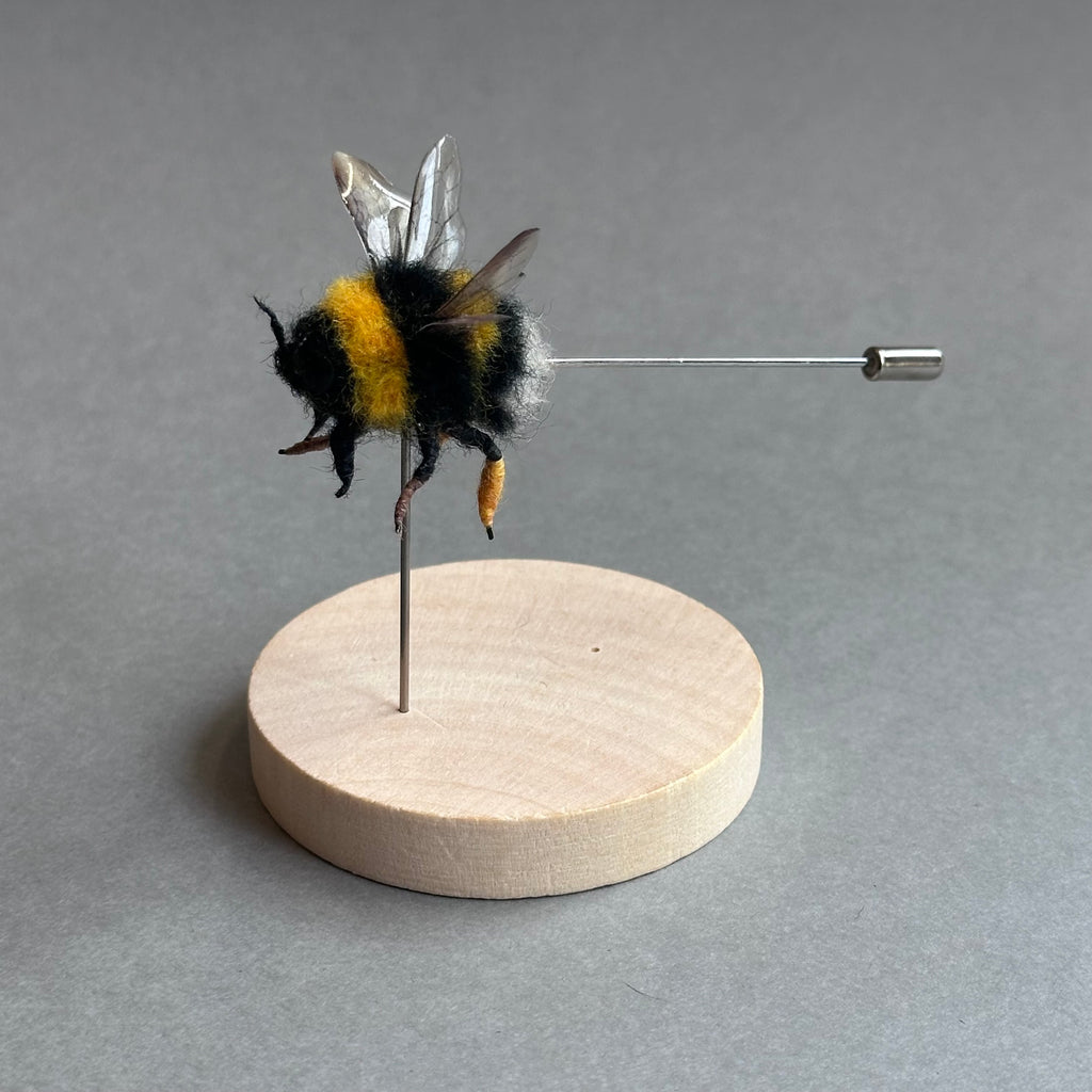 Needle Felted ‘Bumble Bee Pin’ #D