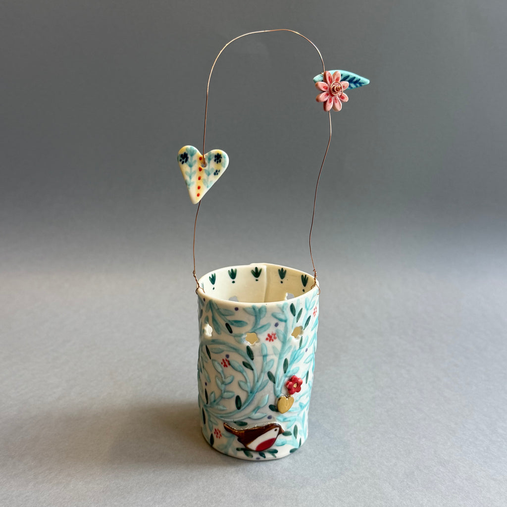 Porcelain Hanging Tea Light Holder