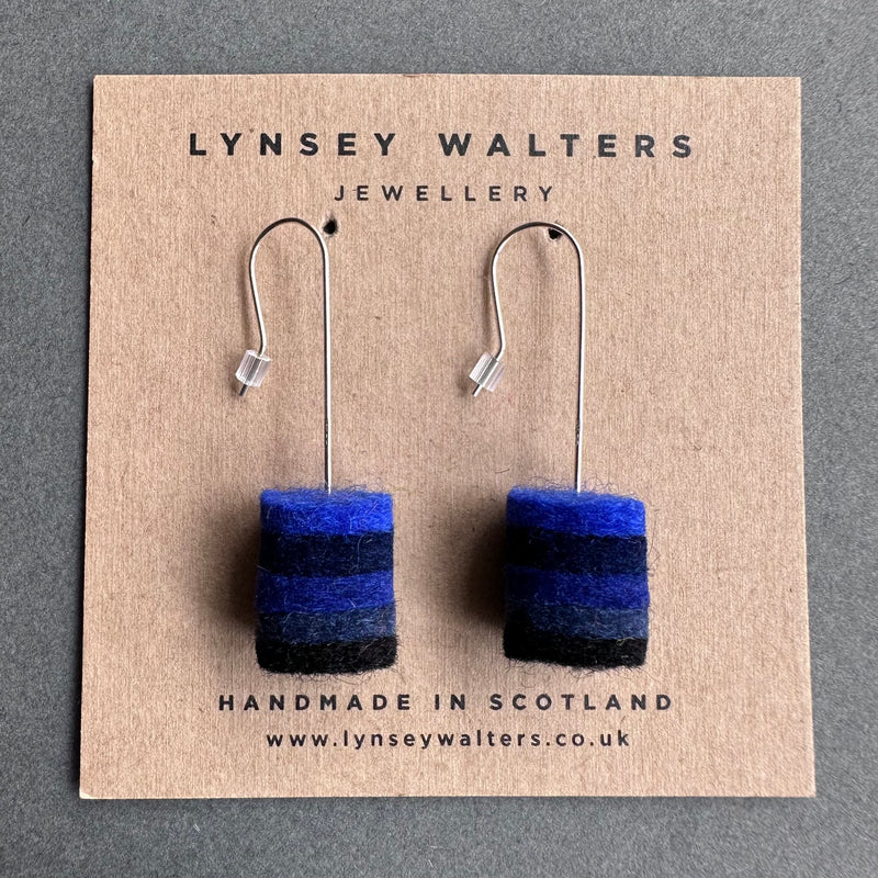 Ombre Drop Earrings 'Blue/Black'