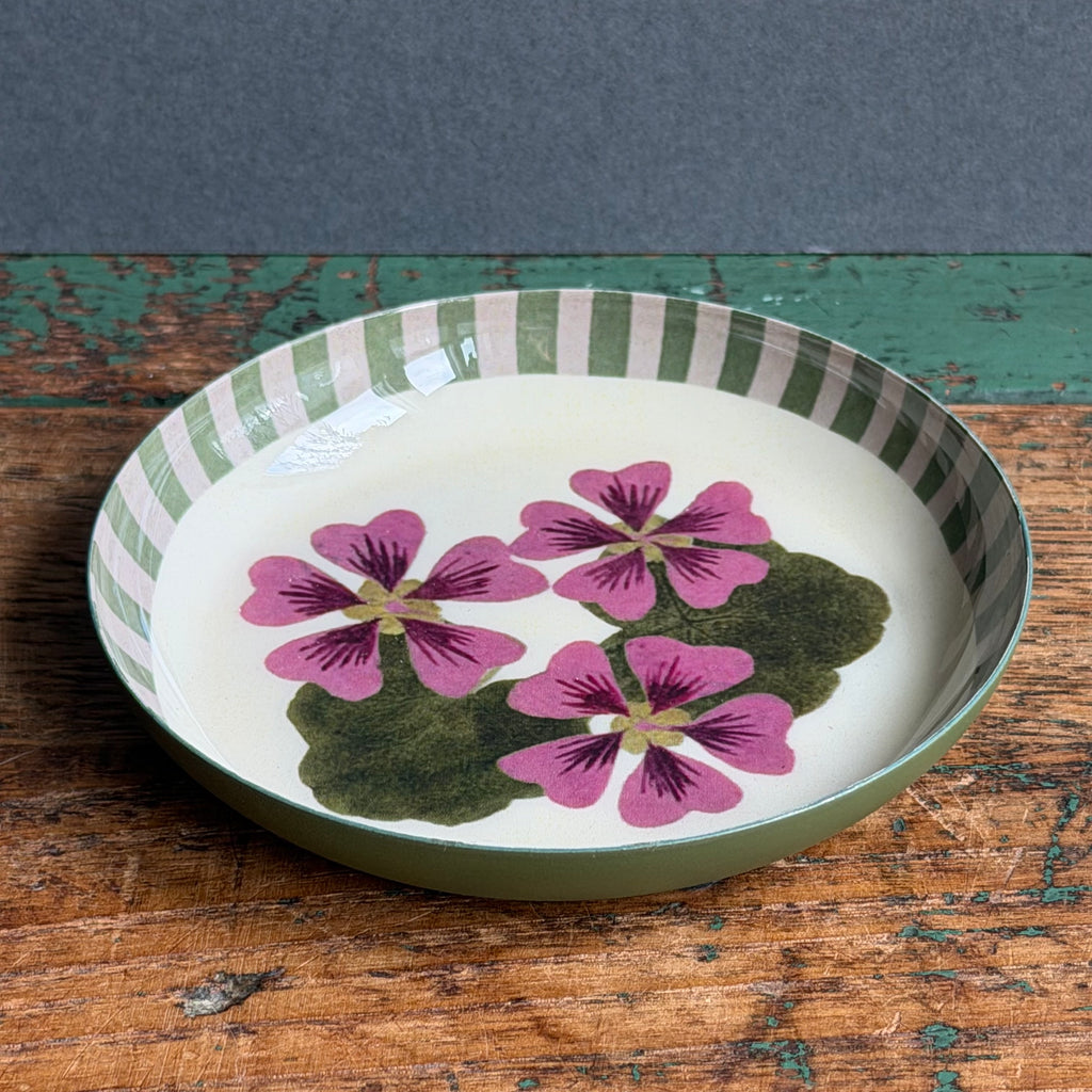Enamel Tray - Small Round - Geranium