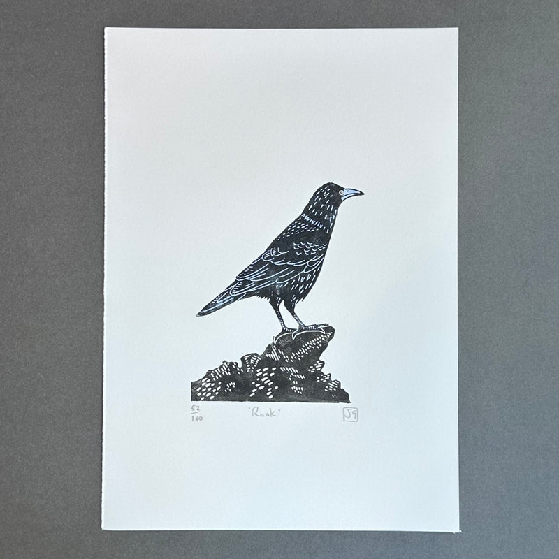 A4 - Rook - Linocut Print - Unframed