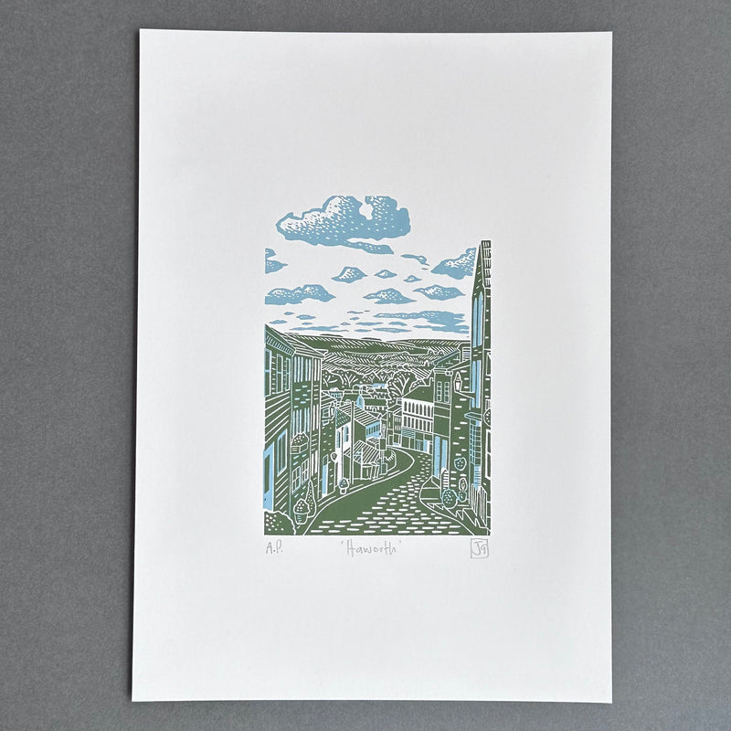 A4 - Haworth - Linocut - Unframed