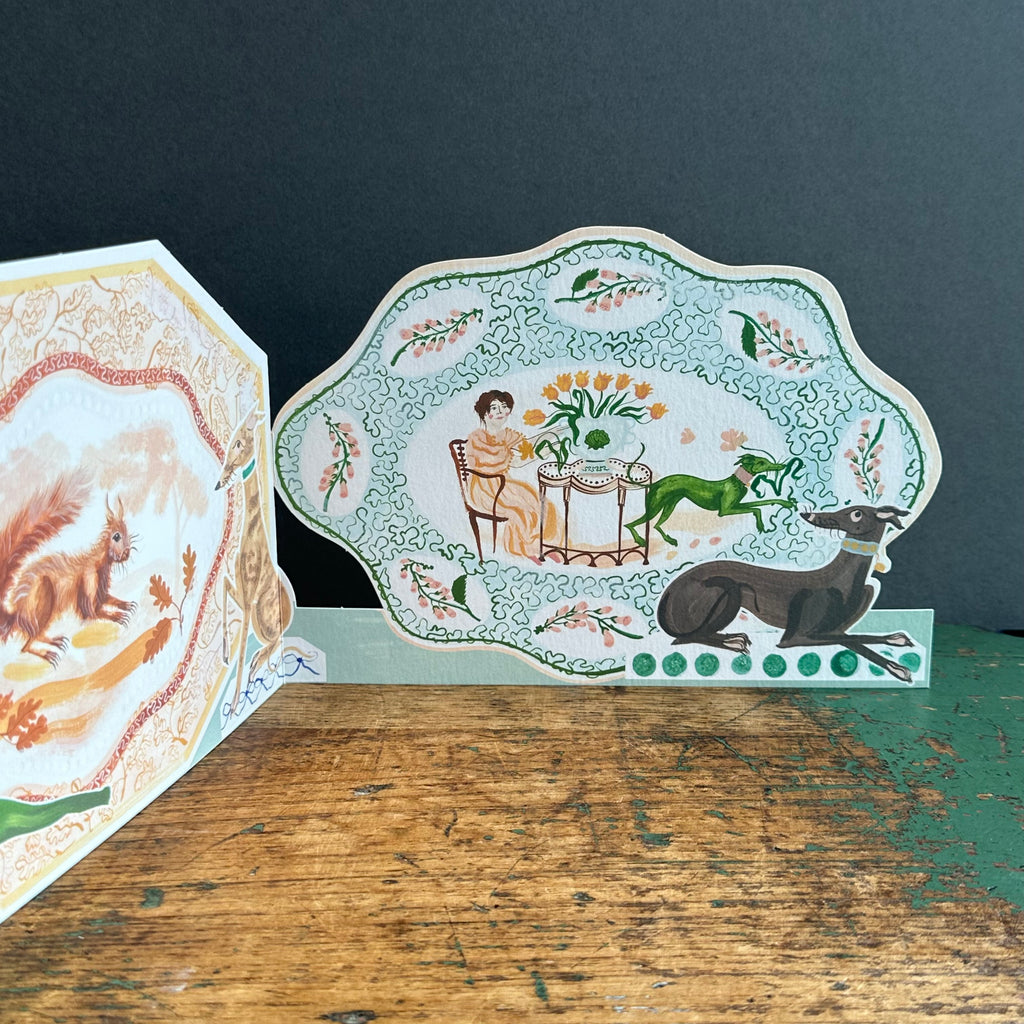 Die-Cut Card - Polly Fern - Romantic Platter