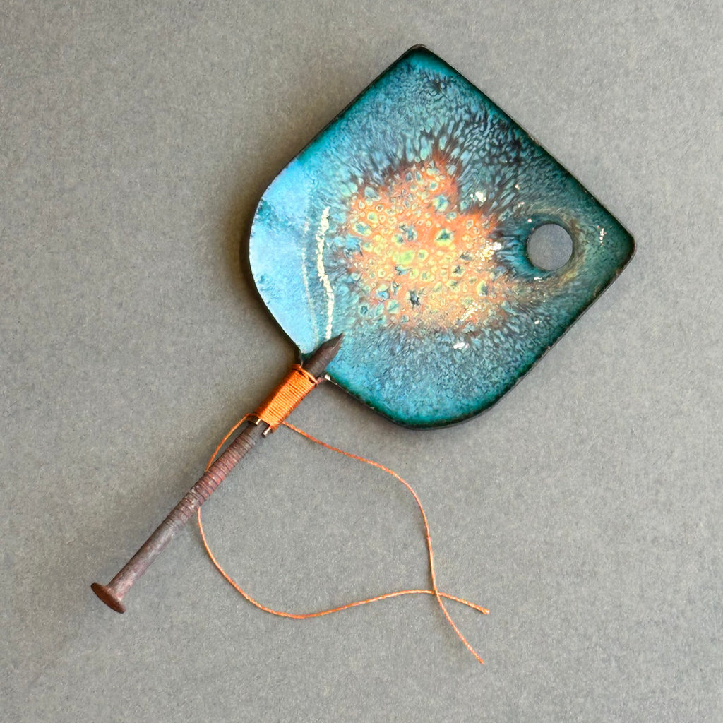 Decorative Enamel Spoon 'Rusty Nail’