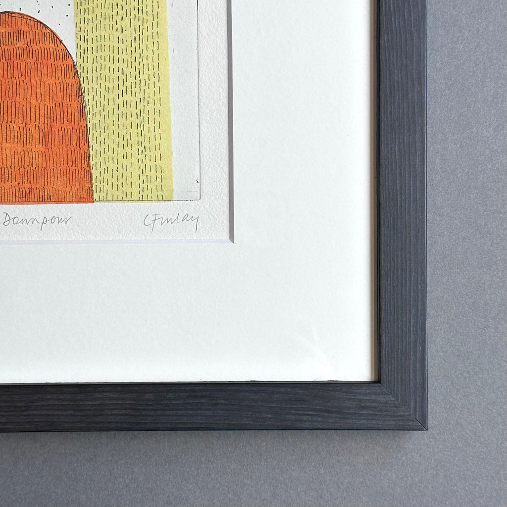 Etching - Downpour - Framed
