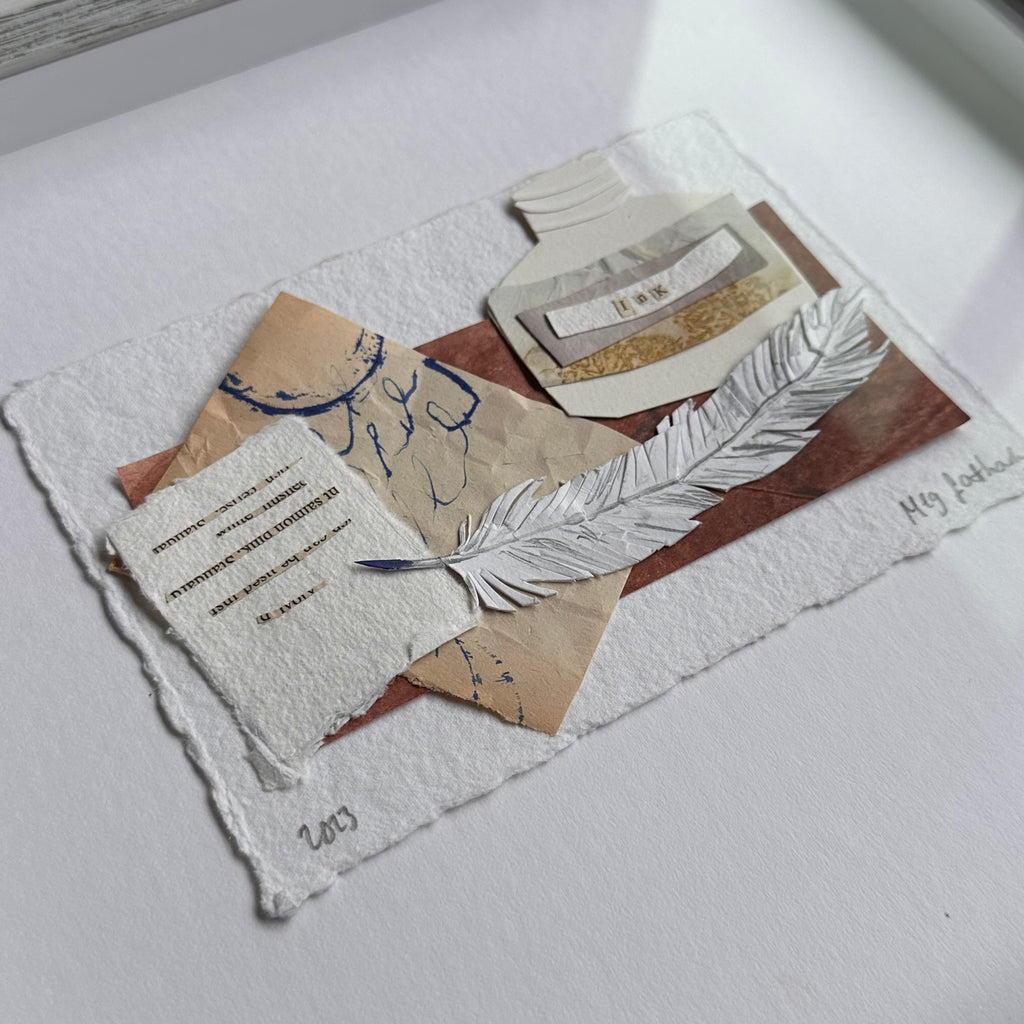 Original Collage - Ink Bottle - Framed