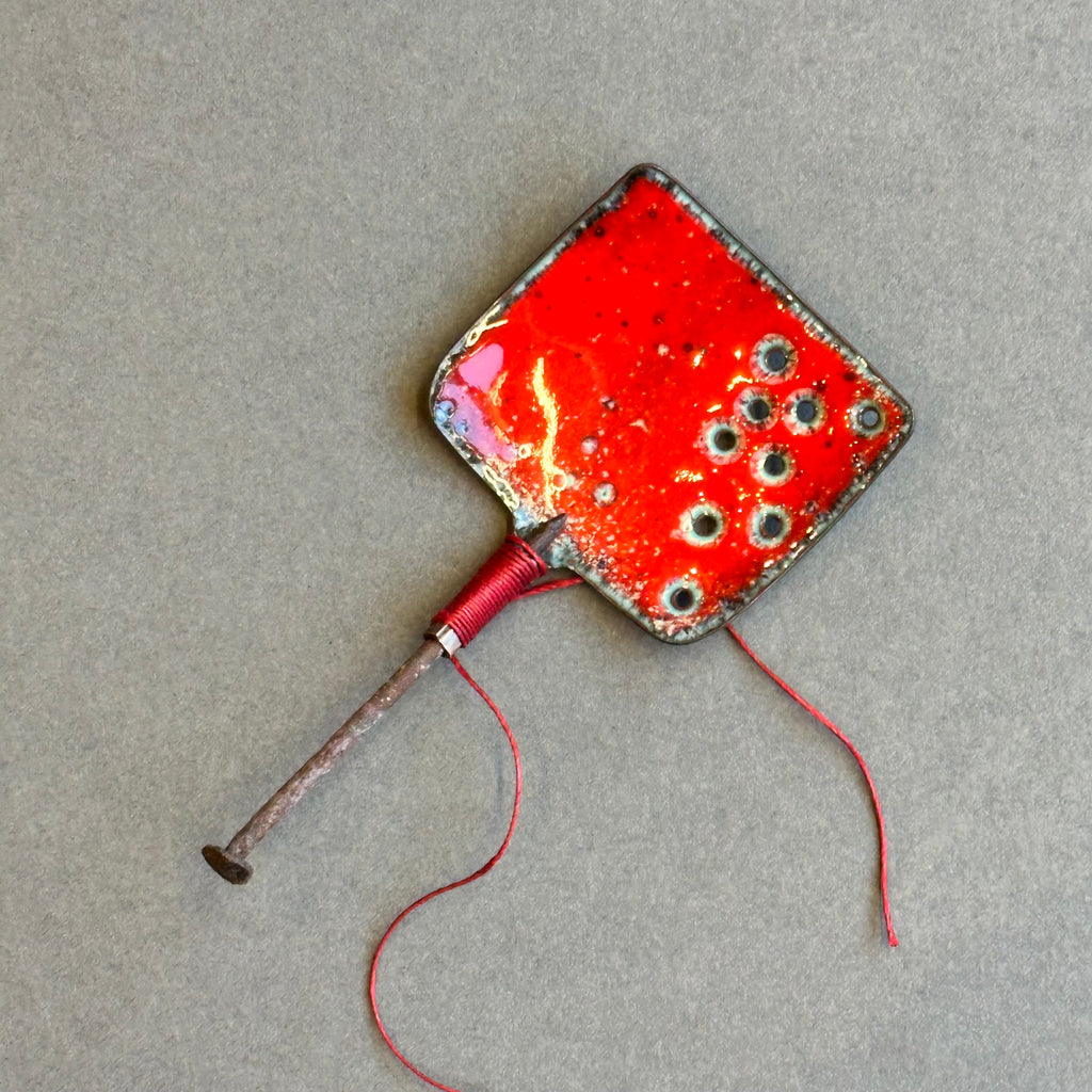 Decorative Enamel Spoon 'Rusty Nail’