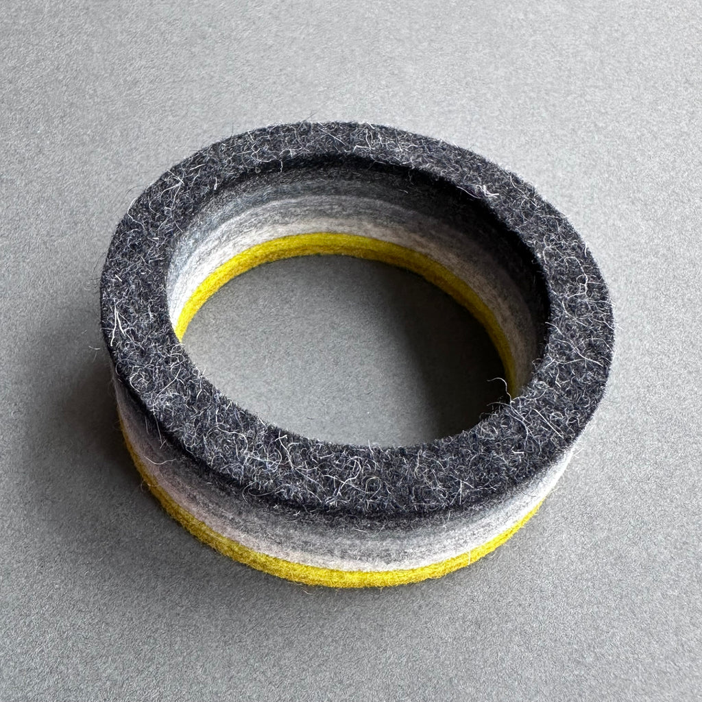 Chunky Bangle Ombre 'Mustard & Grey'