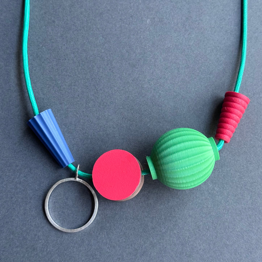 Shape & Form Necklace - Rhubarb, Pistachio & Lavender #1