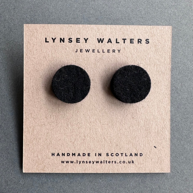Colourful Stud Earrings 'Black'