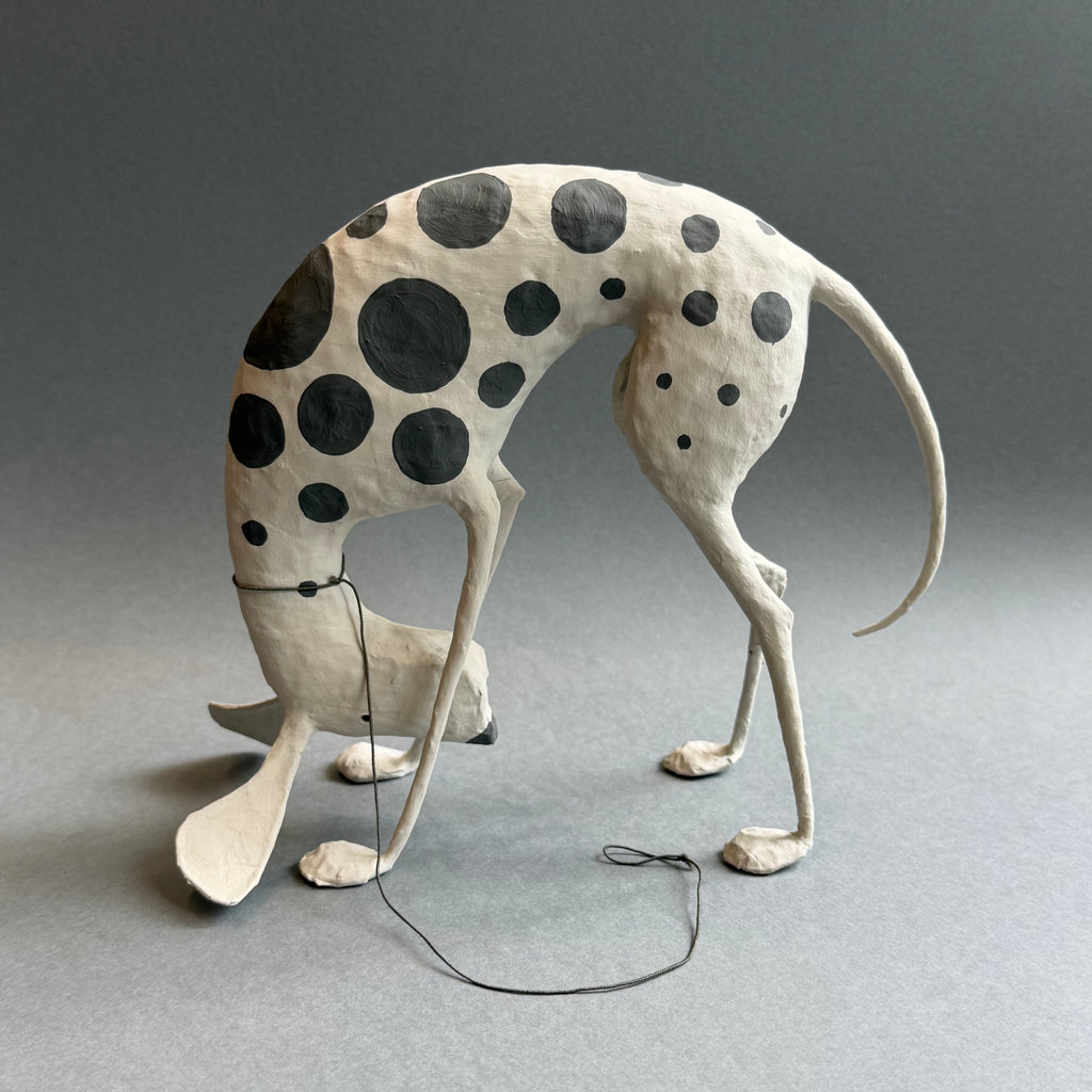 Paper Mache Sculpture ‘Coconut the Dog’