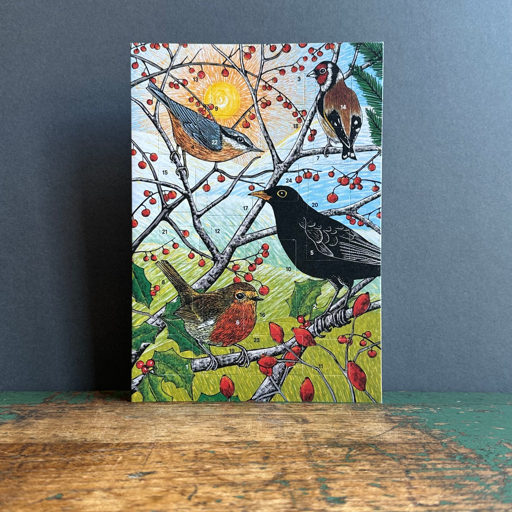 Advent Calendar G/Card  - Molly Lemon - British Birds