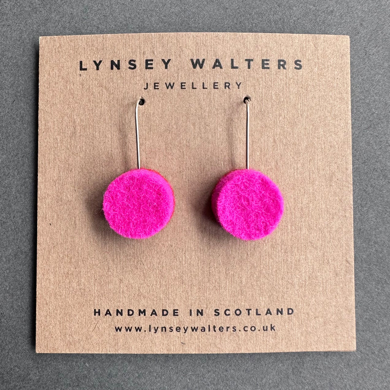 Dot Earrings 'Pink/Red'