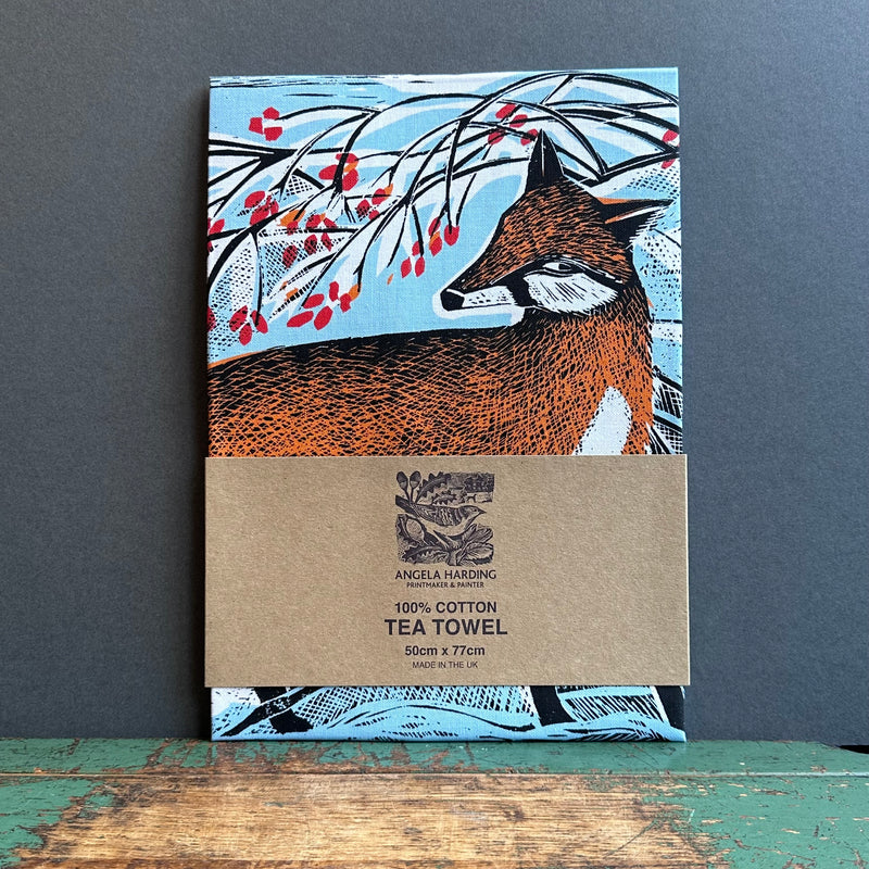 Angela Harding Tea Towel ‘Stopping by the Woods’