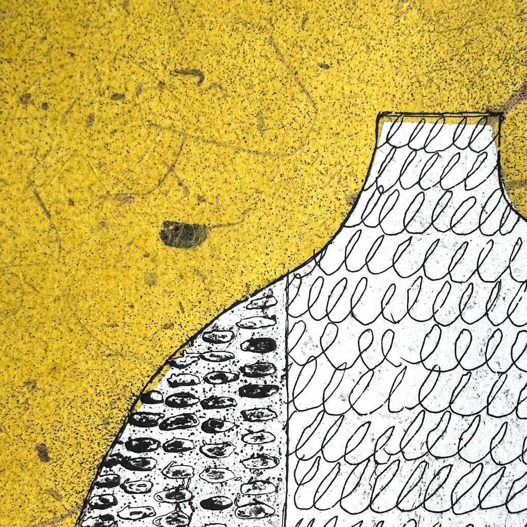Etching - Conversation #1 - Yellow - Unframed