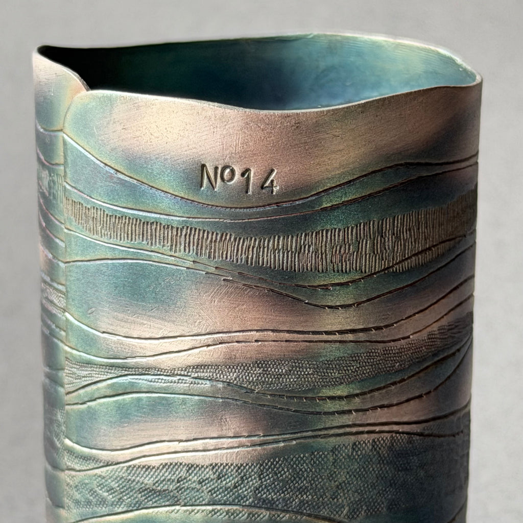 Pot - Tall - Chased Silver Plate - No.14