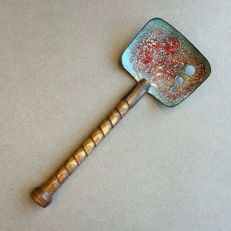 Decorative Enamel Spoon 'Wooden Pirn’