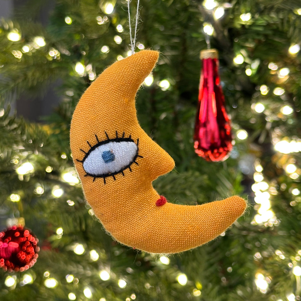 Hand Stitched - Crescent Moon