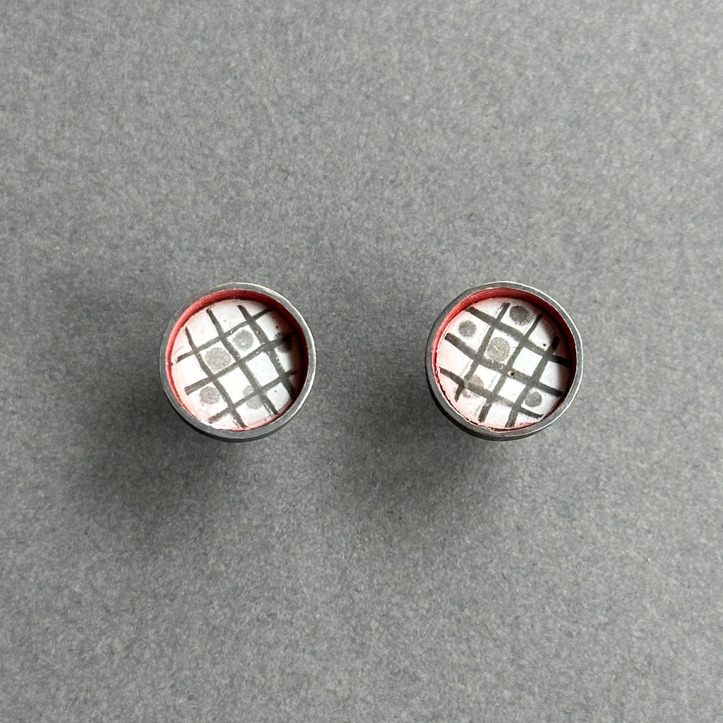 Earrings - Check & Spot Studs