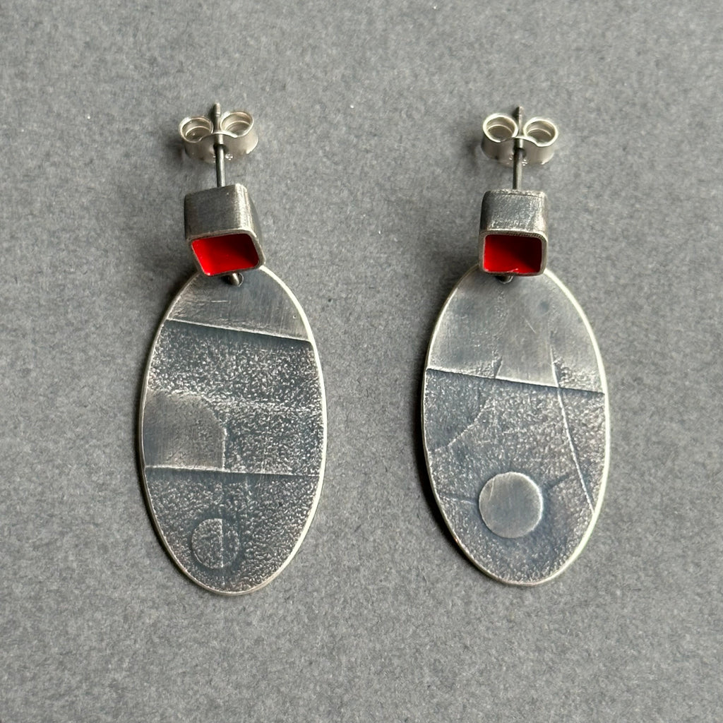 Earrings Collage Drop Studs