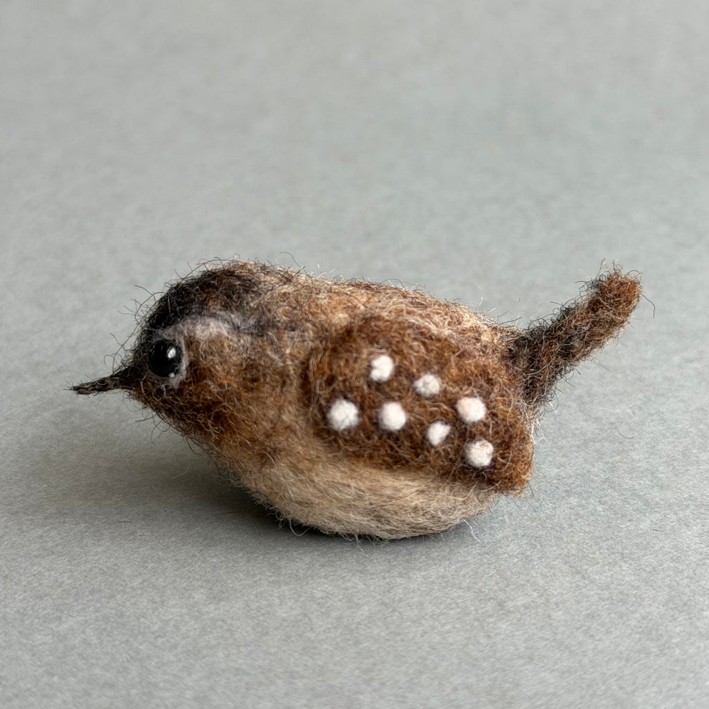 Needle Felted ‘Jenny Wren’ Brooch