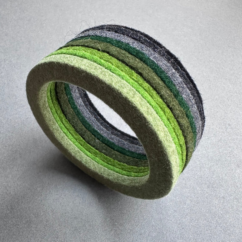 Chunky Bangle Ombre 'Greens'