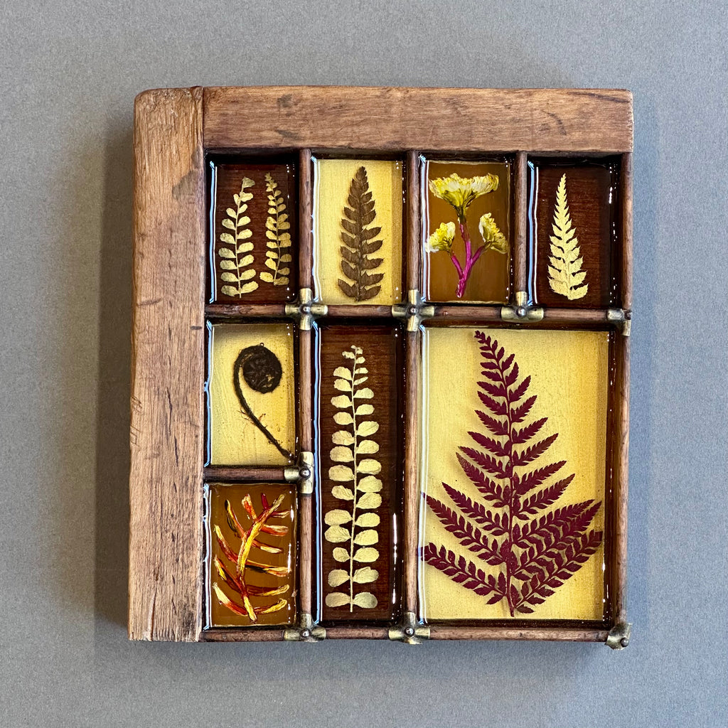 Mixed Media Garden Ferns #385