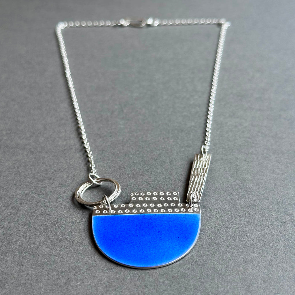 Neckpiece - Island Tidal - Matt Summer Blue Enamel