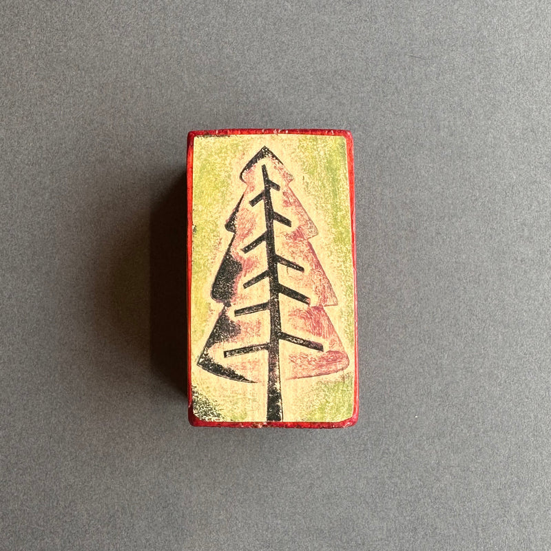Collagraph Block ‘Tree’ Lilac/Black/Green/Red