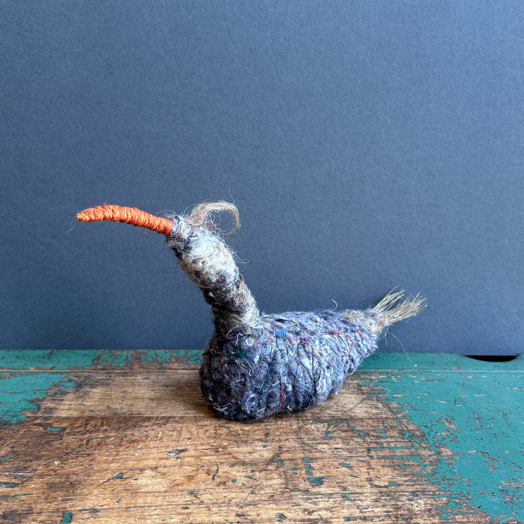 Textile Sculpture ‘Violet the Crested Swimming Bird’