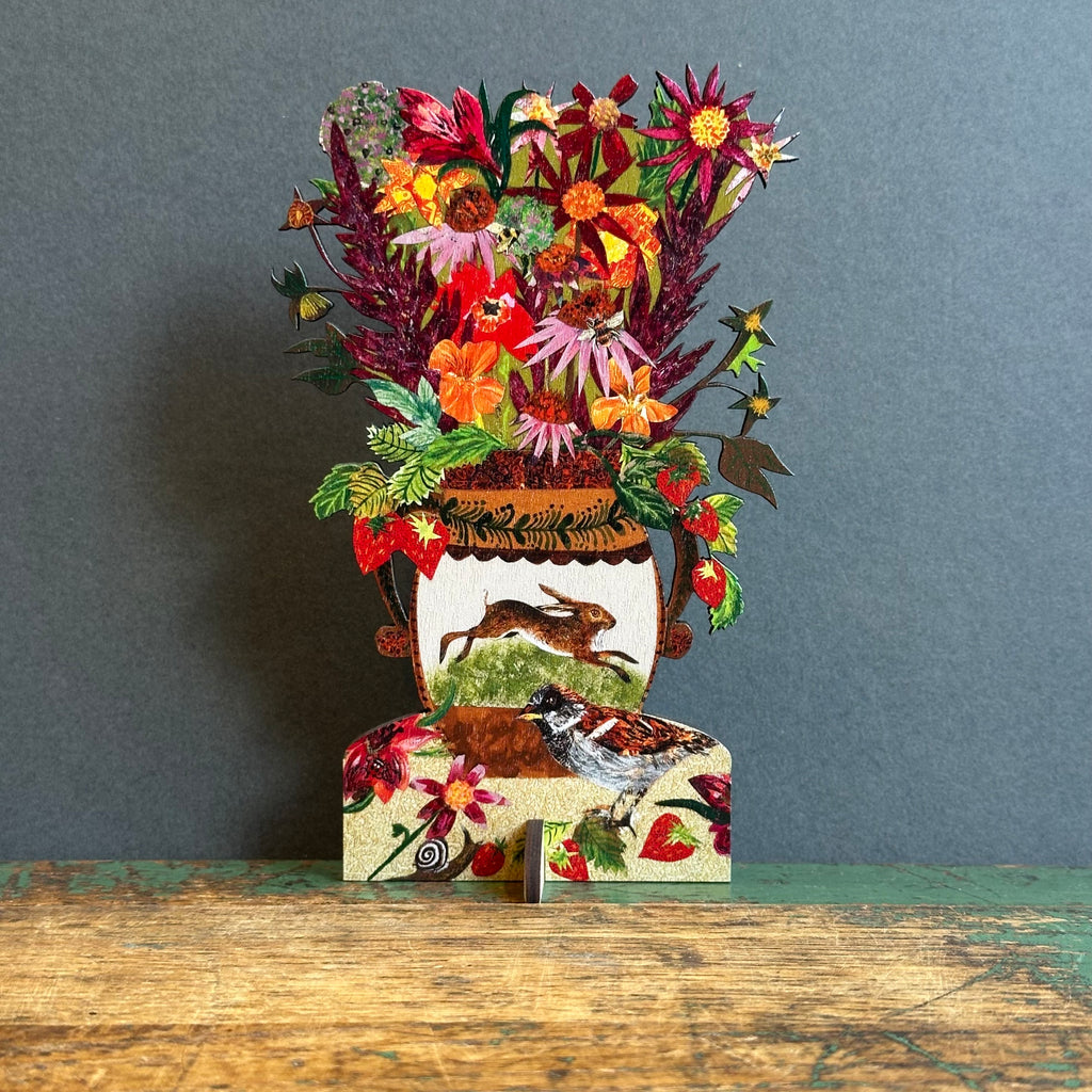 Wooden Keepsake with Greeting Card - Berries & Blooms