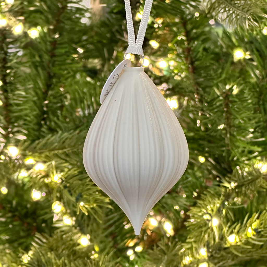 3D Printed Bauble - Milk - Droplet